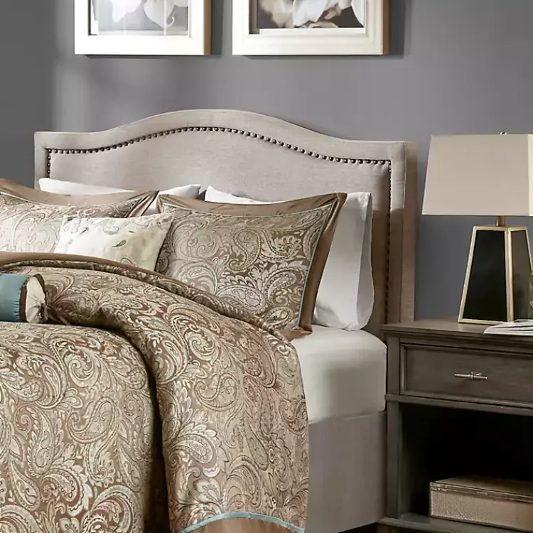 Kirklands Home Upholstered Augusta Queen Headboard Tan Best