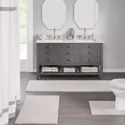 Kirklands Home Taupe High Pile Marshmallow Bath Mat, 40 in. Ivory Sale