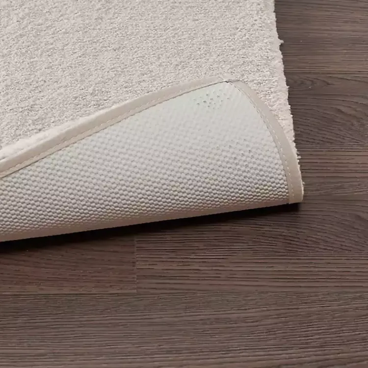 Kirklands Home Taupe High Pile Marshmallow Bath Mat, 40 in. Ivory Sale