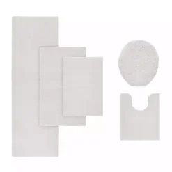 Kirklands Home Taupe High Pile Marshmallow Bath Mat, 70 in. Ivory Outlet