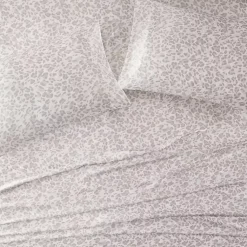 Kirklands Home Taupe Leopard Print Satin 4-pc. King Sheet Set Outlet