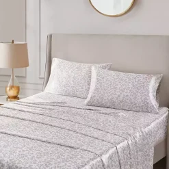 Kirklands Home Taupe Leopard Satin Standard 2-pc. Pillow Case Set Best