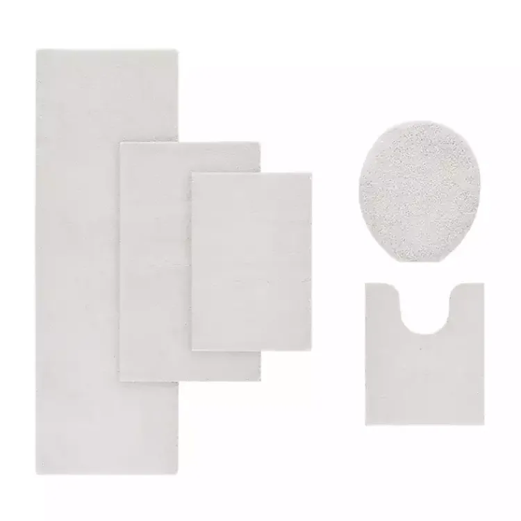 Kirklands Home Taupe Marshmallow Contour Bath Mat, 24 in. Ivory