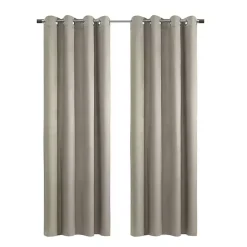 Kirklands Home Taupe Paris Velvet Blackout Curtain Panel, 84 in. Tan Outlet