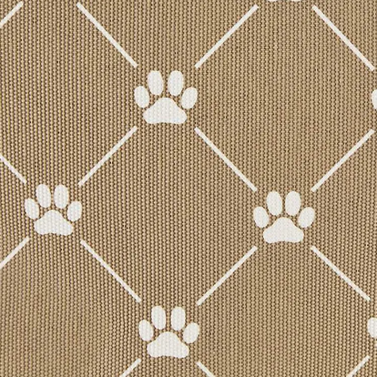 Baskets & Boxes>Kirklands Home Taupe Trellis Paw Print Storage Basket, 14 in. Tan