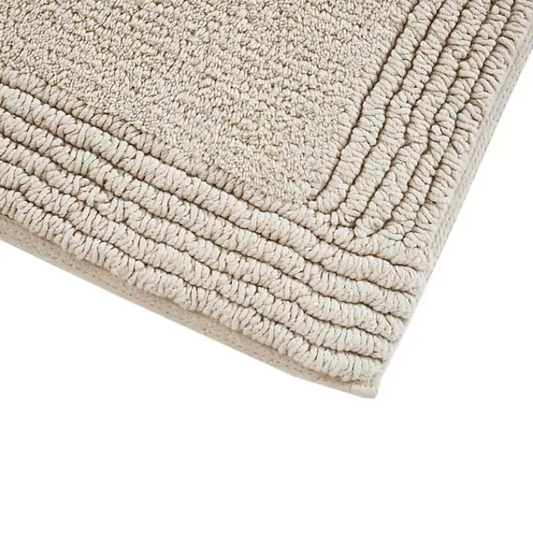 Kirklands Home Taupe Tufted Reversible Cotton Bath Mat, 34 in. Tan Sale