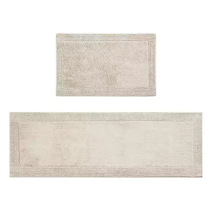 Kirklands Home Taupe Tufted Reversible Cotton Bath Mat, 72 in. Tan Discount