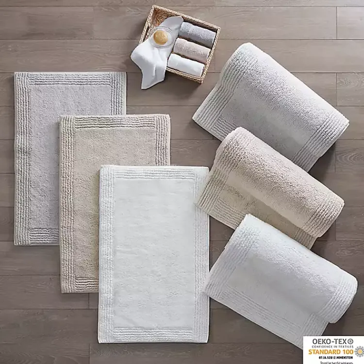 Kirklands Home Taupe Tufted Reversible Cotton Bath Mat, 72 in. Tan Discount