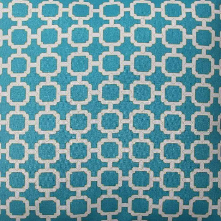 Kirklands Home Teal Hickory Geo Outdoor Lumbar Pillows, Set of 2 Blue New