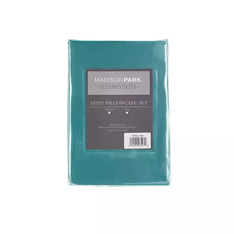 Kirklands Home Teal Satin King 2-pc. Pillow Case Set Blue Best