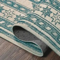 Kirklands Home Teal Seraz Washable Area Rug, 3x5 Discount