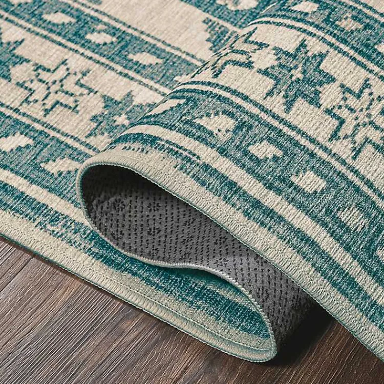 Kirklands Home Teal Seraz Washable Area Rug, 3x5 Discount