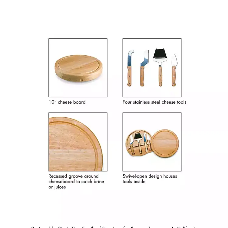 Kirklands Home Tennessee Tis Cheese Board and Tool Set Tan Clearance