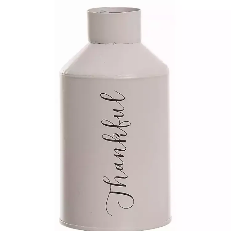 Fall>Kirklands Home Thankful and Blessed Metal Vases, Set of 2 White