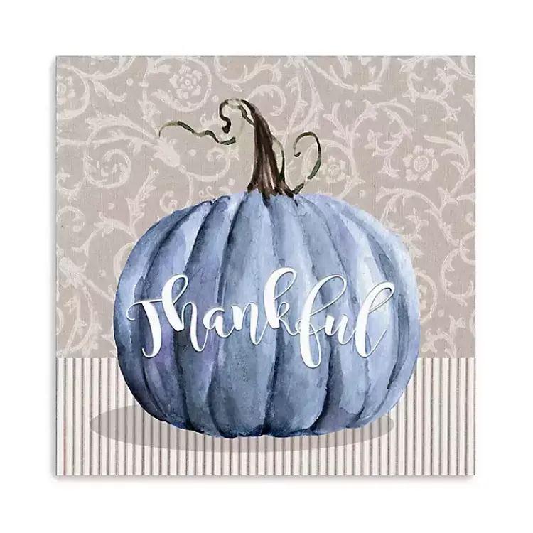 Fall>Kirklands Home Thankful Pumpkin Canvas Art Print, 20x20