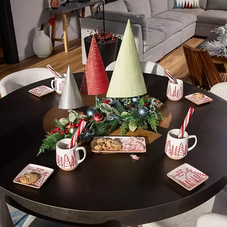 Christmas Dining & Entertaining>Kirklands Home Tis the Season Christmas Snack Plates, Set of 4