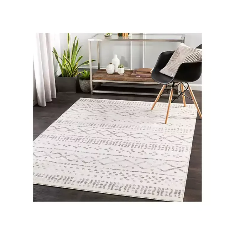 Kirklands Home Toasted Brown Abstract Diamond Area Rug, 5x7 New