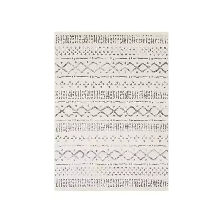 Kirklands Home Toasted Brown Abstract Diamond Area Rug, 5x7 New