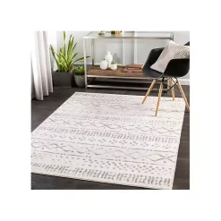 Kirklands Home Toasted Brown Abstract Diamond Area Rug, 7x10 Clearance