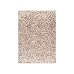 Kirklands Home Toasted Brown Cheetah Print Area Rug, 5x7 New