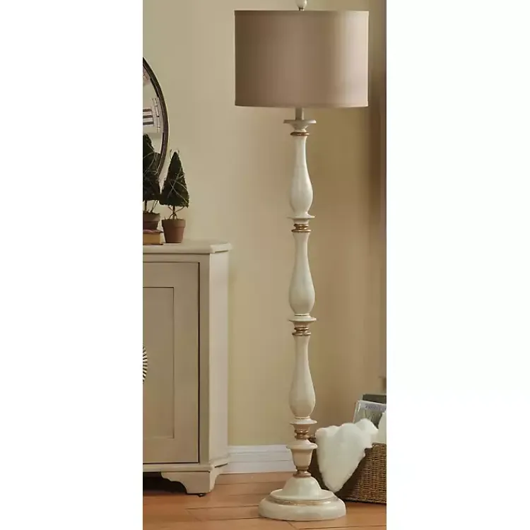 Kirklands Home Traditional Marseilles Floor Lamp Tan Clearance