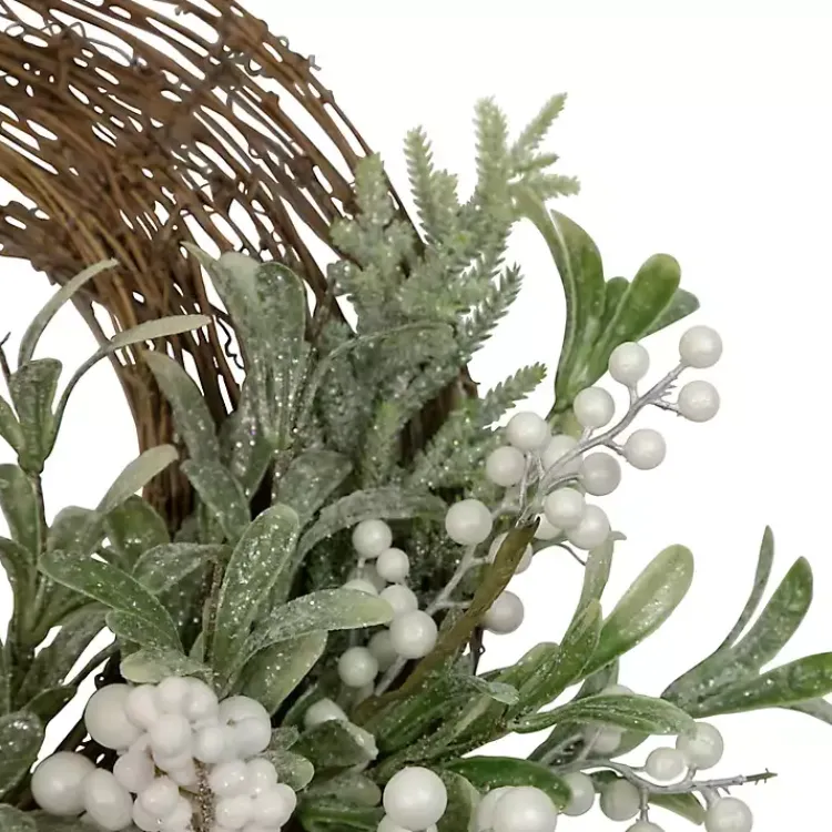 Christmas Wreaths>Kirklands Home Twig and Frosted Berry Wreath