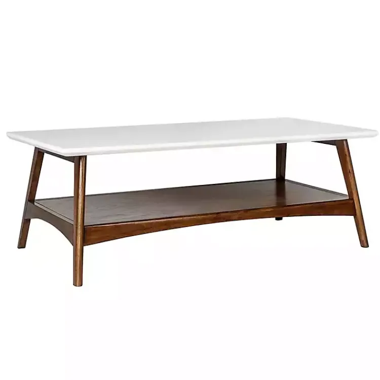Kirklands Home Two-Tone Ava Mid-Century Modern Coffee Table White Discount