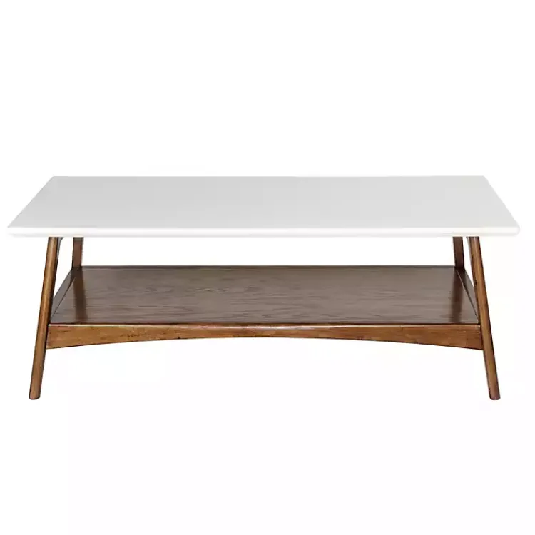 Kirklands Home Two-Tone Ava Mid-Century Modern Coffee Table White Discount
