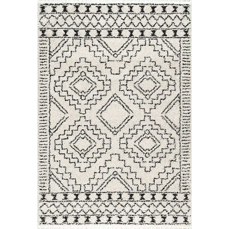 Kirklands Home Vailiki Moroccan Tribal Tassel Area Rug, 5x7 Sale