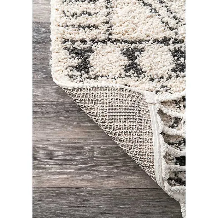 Kirklands Home Vailiki Moroccan Tribal Tassel Area Rug, 5x7 Sale