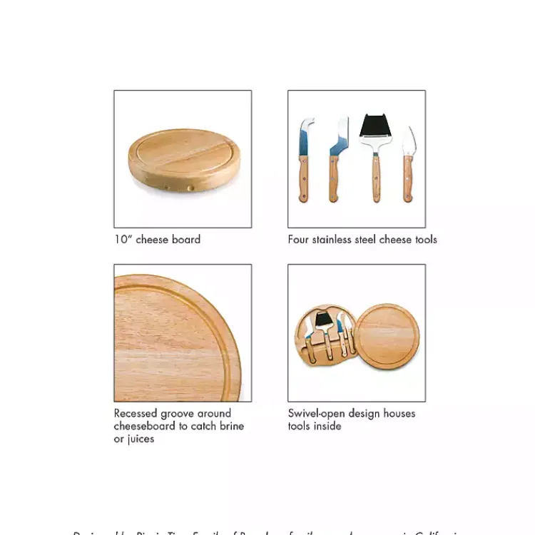Kirklands Home Vanderbilt University Cheese Board and Tool Set Tan Outlet