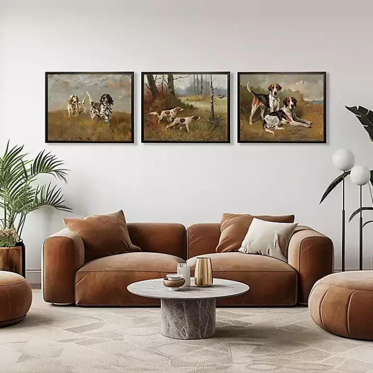 Kirklands Home Vintage Dog Duo Framed Art Print