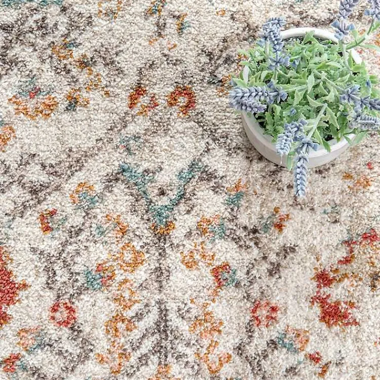 Kirklands Home Vintage Floral Lenore Area Rug, 5x7 Multi Hot