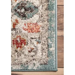 Kirklands Home Vintage Floral Lenore Area Rug, 5x7 Multi Hot