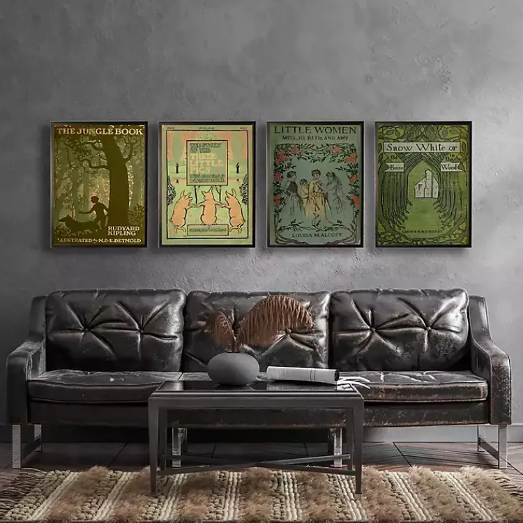 Kirklands Home Vintage Little Women Book Cover Framed Wall Art Green Hot