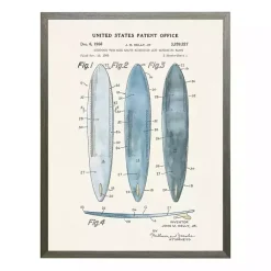 Kirklands Home Vintage Surfboards Patent Framed Art Print Best