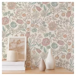 Kirklands Home Vintage Woodland Floral Peel & Stick Wallpaper