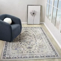 Kirklands Home Vista Blue Beige Area Rug, 5x7