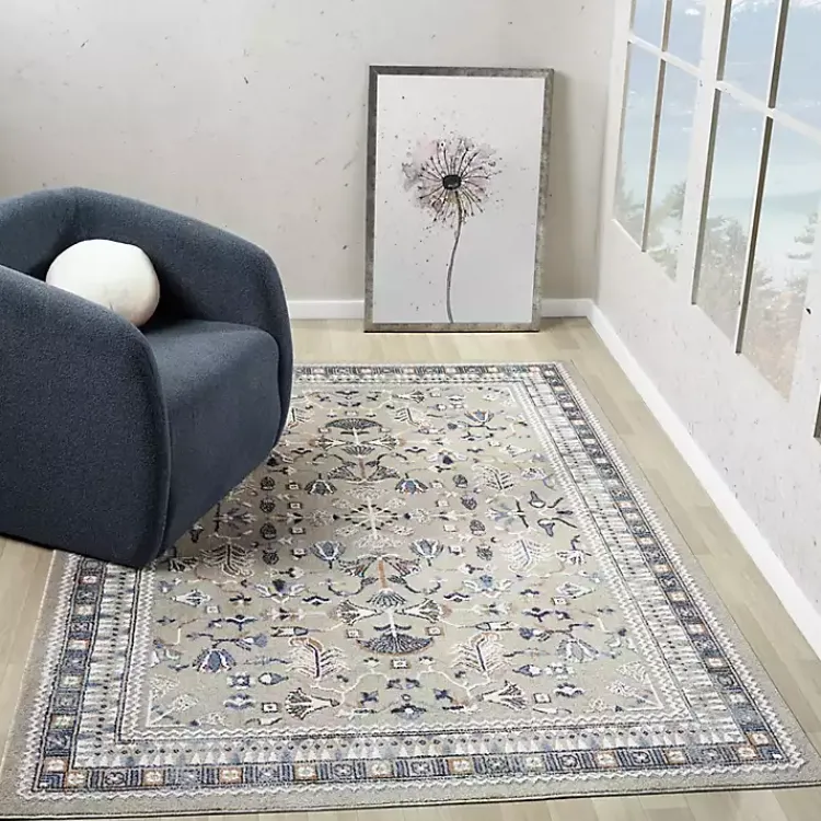 Kirklands Home Vista Blue Beige Area Rug, 5x7