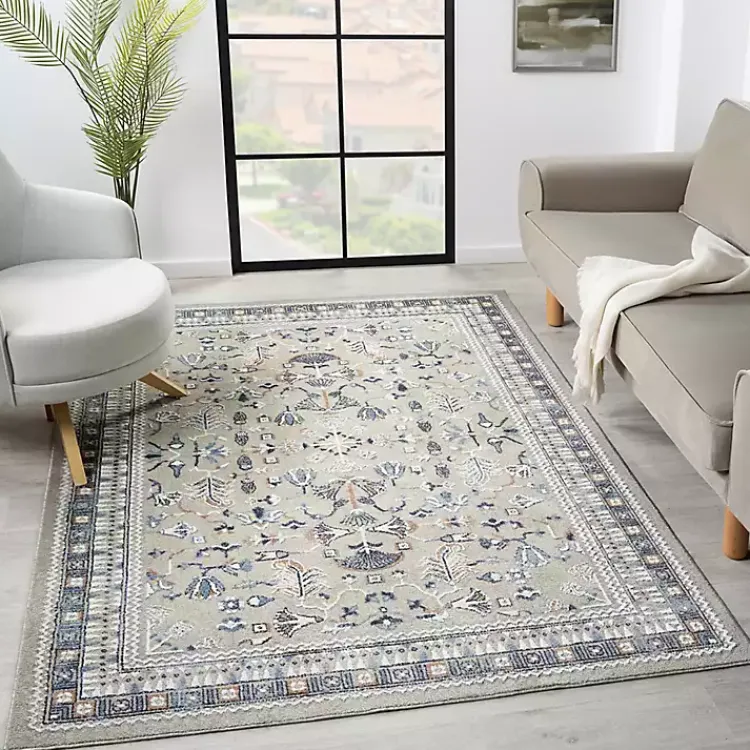 Kirklands Home Vista Blue Beige Area Rug, 5x7