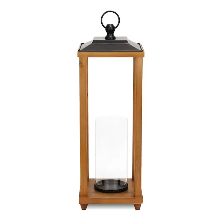 Lanterns>Kirklands Home Vivora Wooden Open Lantern, 24 in.