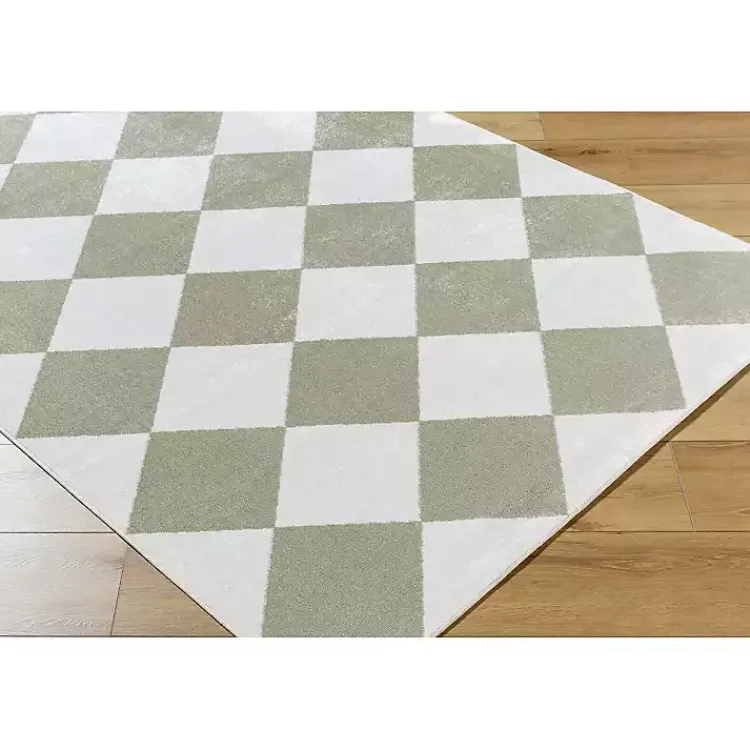 Kirklands Home Warm Gray Checkered Area Rug, 5x7 Outlet