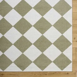 Kirklands Home Warm Gray Checkered Area Rug, 5x7 Outlet