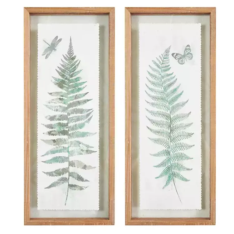 Kirklands Home Watercolor Ferns 2-pc. Framed Wall Art New