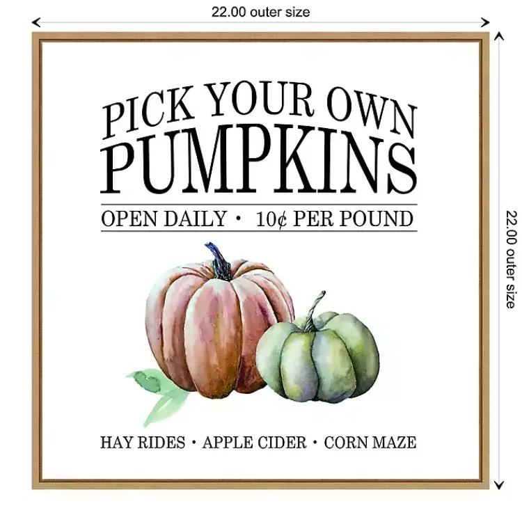 Fall>Kirklands Home Watercolor Pick Your Own Pumpkins Framed Wall Art