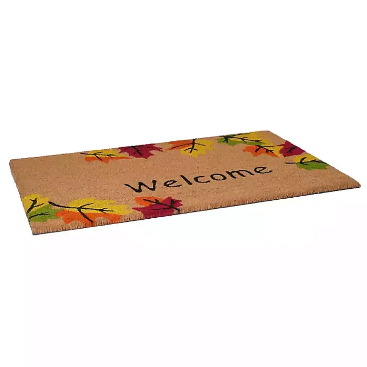 Fall>Kirklands Home Welcome Falling Leaves Doormat, 36x24 in.