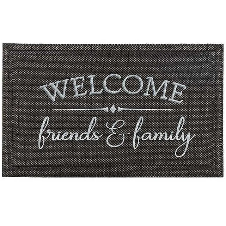 Kirklands Home Welcome Friends and Family Doormat Hot