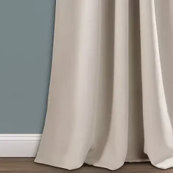 Kirklands Home Wheat Back Tab Blackout Curtain Panel Set, 84 in. Tan Clearance