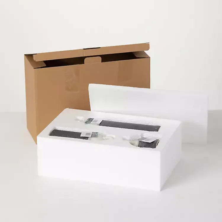 Vases>Kirklands Home White and Black Two-Toned Ceramic Vases, Set of 3