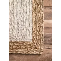 Kirklands Home and Natural Corsica Area Rug, 5x8 White New
